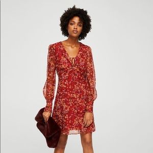 NWT Boho Red Mango Floral Dress